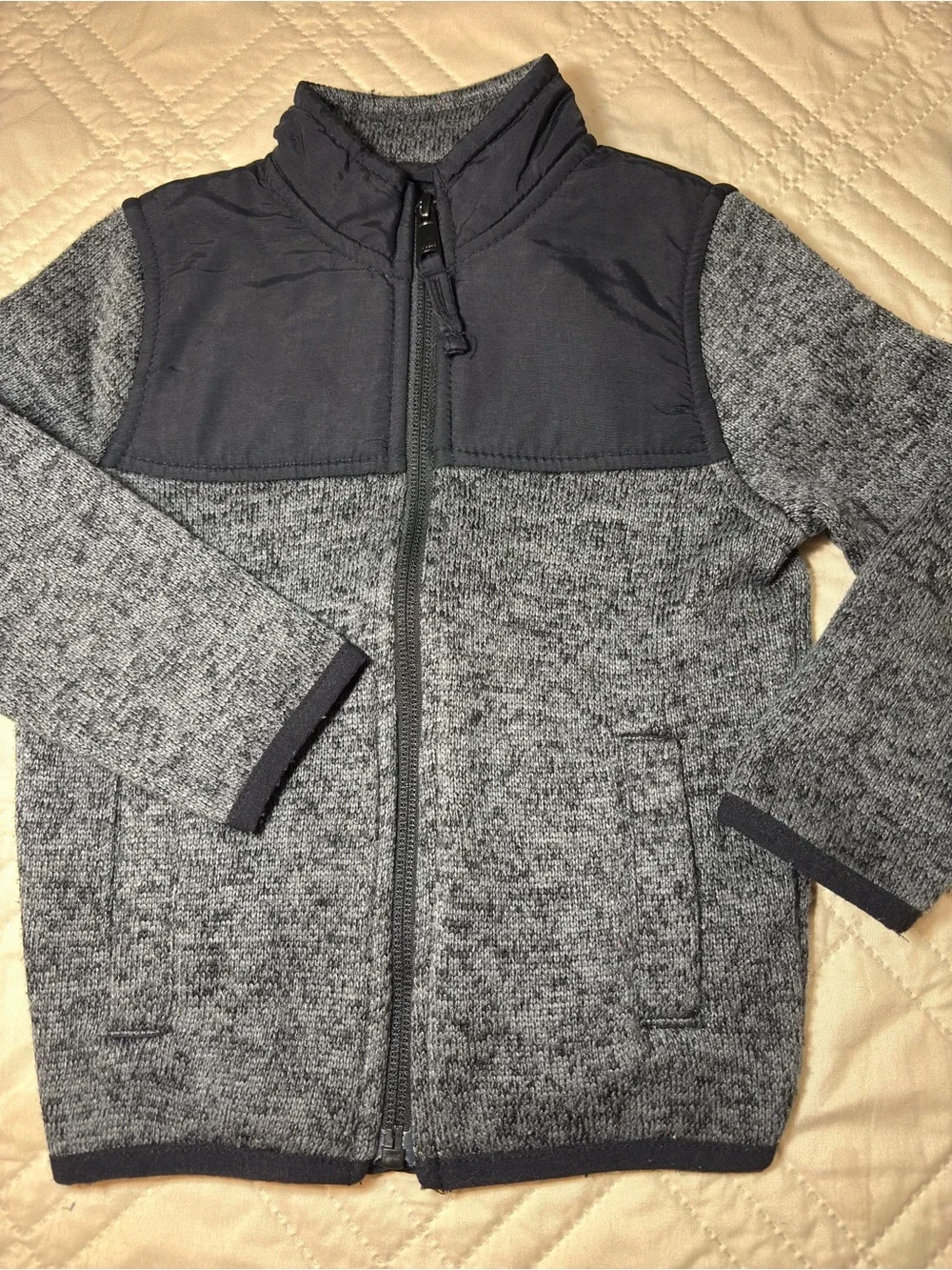 Children’s Place 2T Grey Full-Zip Sweater Jacket